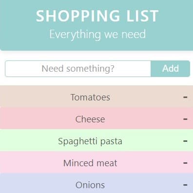 The Shopping List